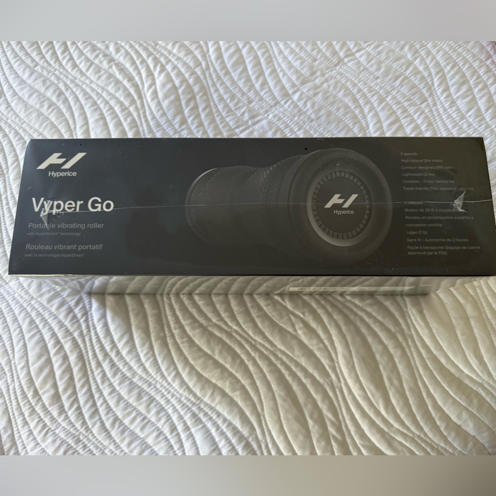 Black portable Hyperice roller